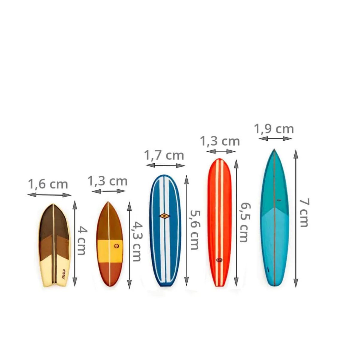 5 aimants surf