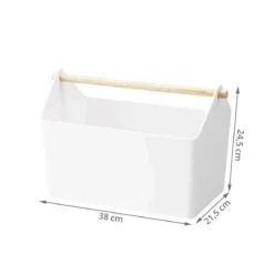 Bac de rangement blanc avec poignée
