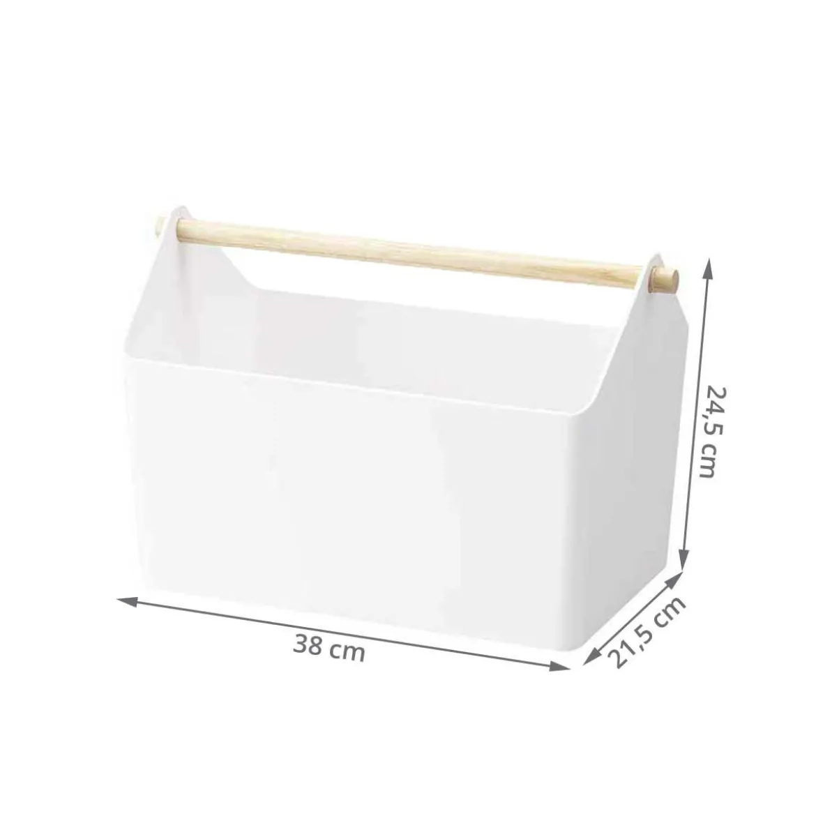 Bac de rangement blanc avec poignée
