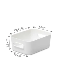 Bac de rangement blanc S