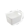 Bac de rangement en plastique blanc
