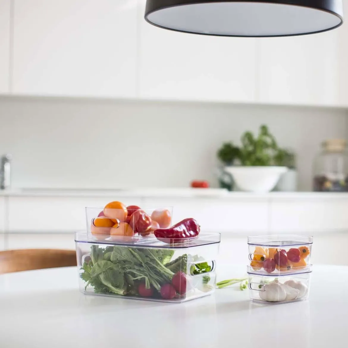Bac de rangement transparent pour réfrigérateur M