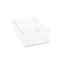 Bac en plastique M transparent et empilable pour organiser placards et tiroirs