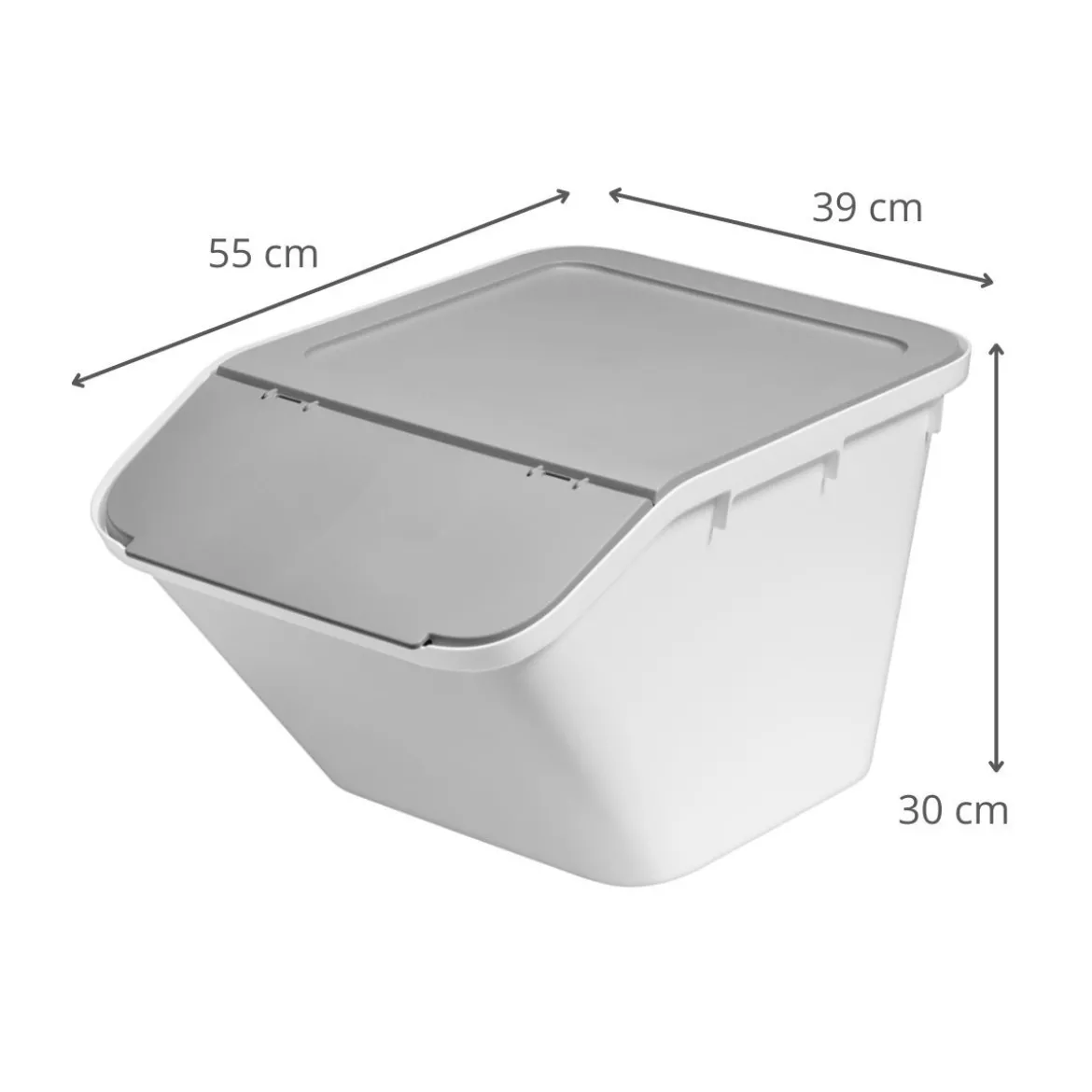 Bac superposable en plastique recyclé 37 litres