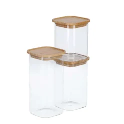 Bocal de conservation carré en verre 1,6 L