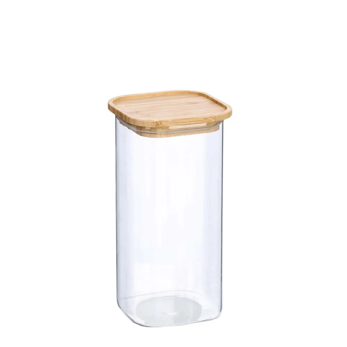 Bocal de conservation carré en verre 1,6 L