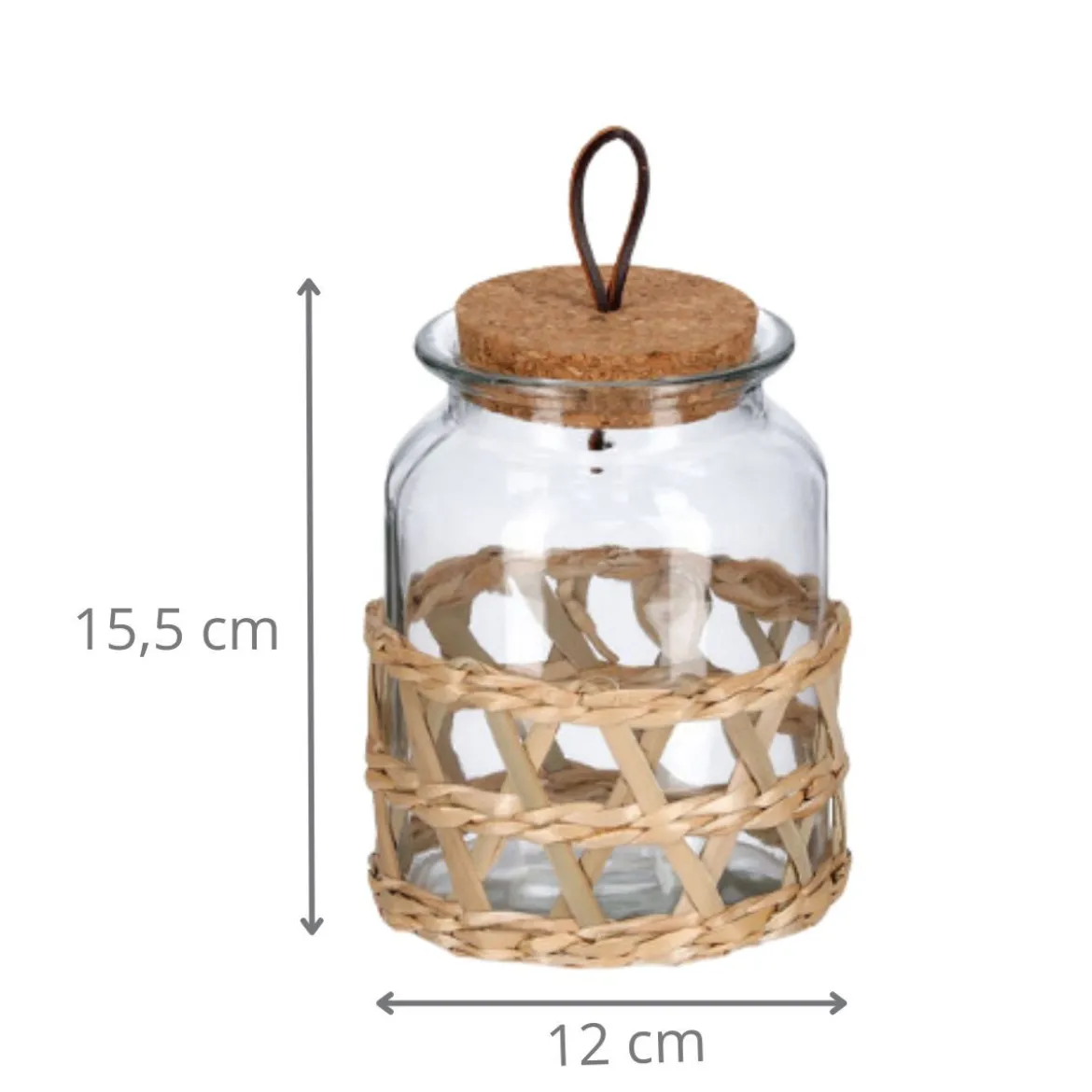Bocal en verre au style naturel 1 litre