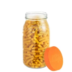 Bocal en verre avec couvercle 3L orange