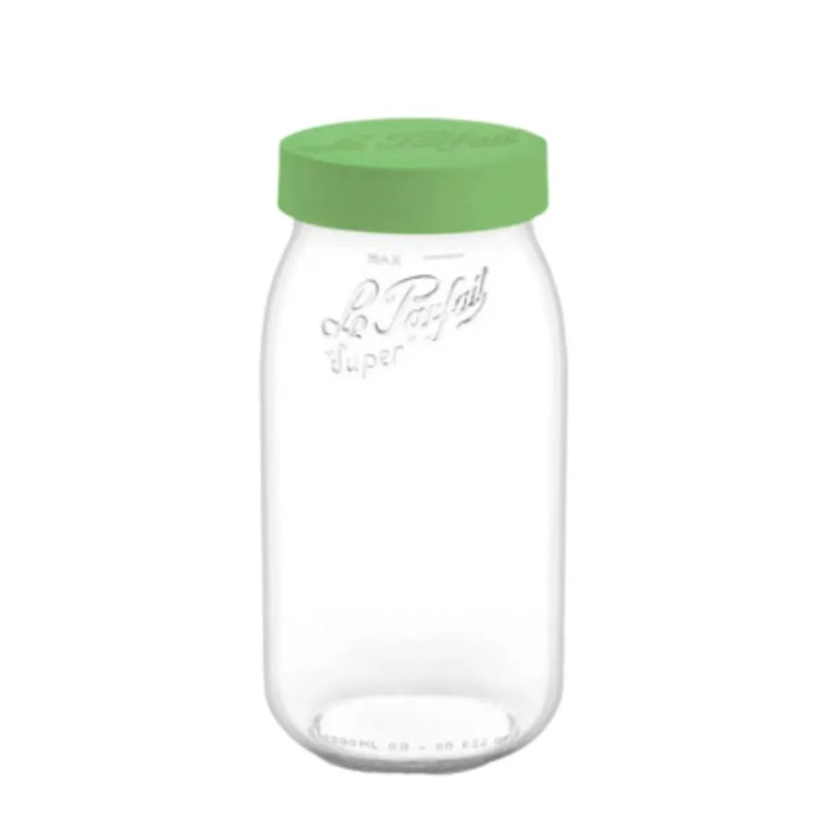 Bocal en verre 3L vert clair