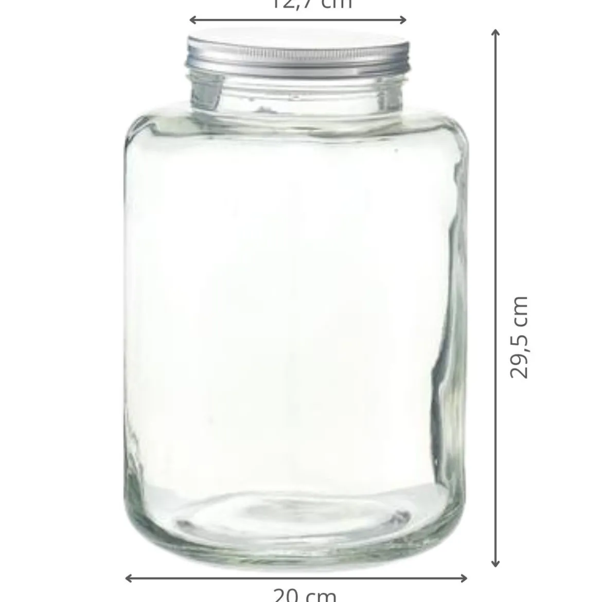 Bocal en verre épais 7 litres