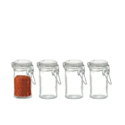 4 bocaux à épices en verre