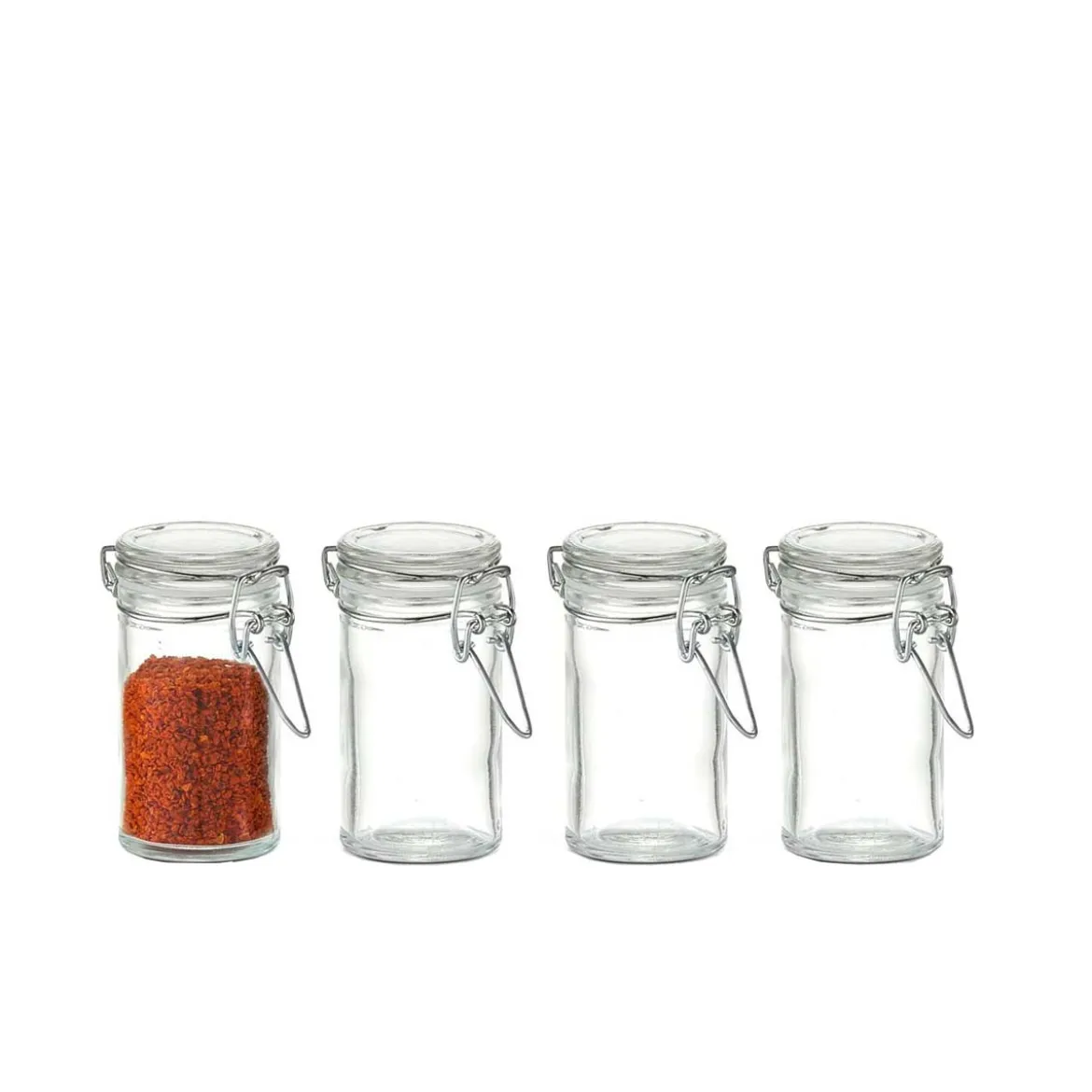 4 bocaux à épices en verre