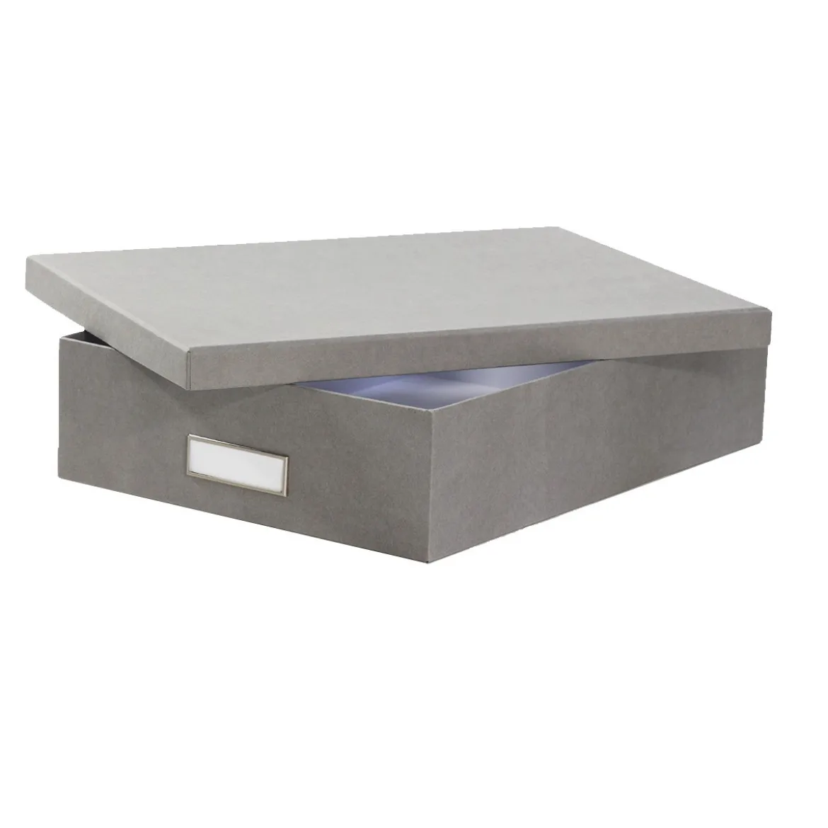 Boîte A4 en carton gris flanelle