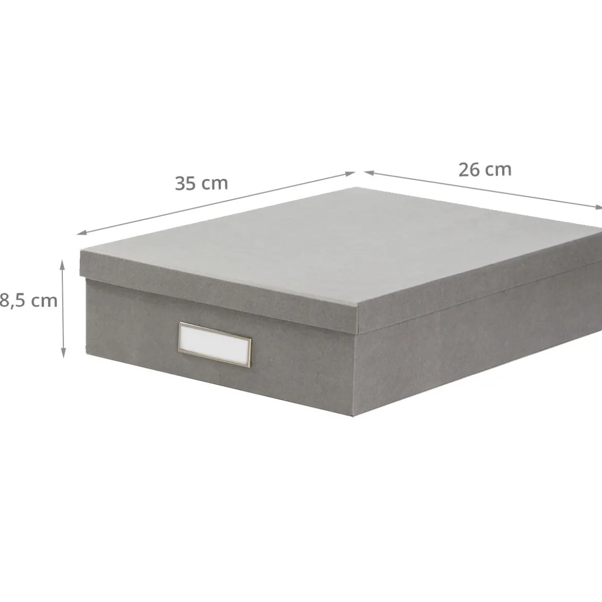 Boîte A4 en carton gris flanelle