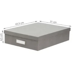 Boîte A3 en carton gris flanelle