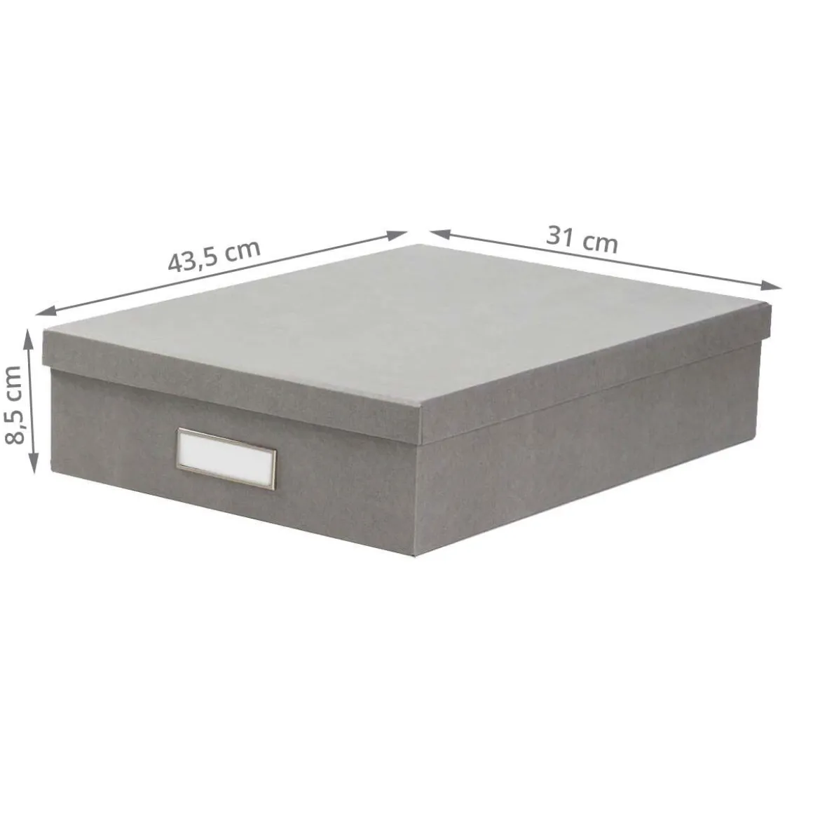 Boîte A3 en carton gris flanelle