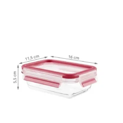 Boîte alimentaire en verre 1/2 litre hermétique. Taille S