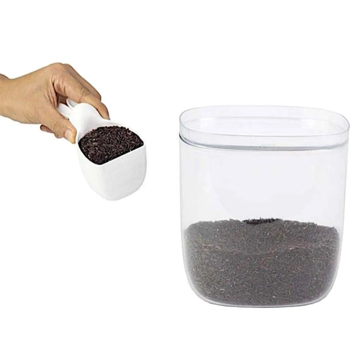 Boîte alimentaire transparente avec cuillère mesure 3,5L
