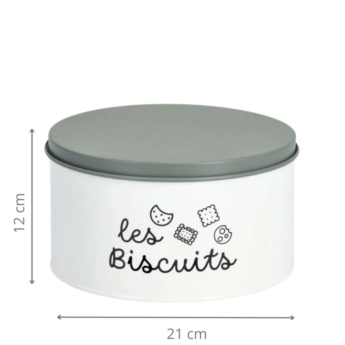 Boîte à biscuits en métal 3 litres