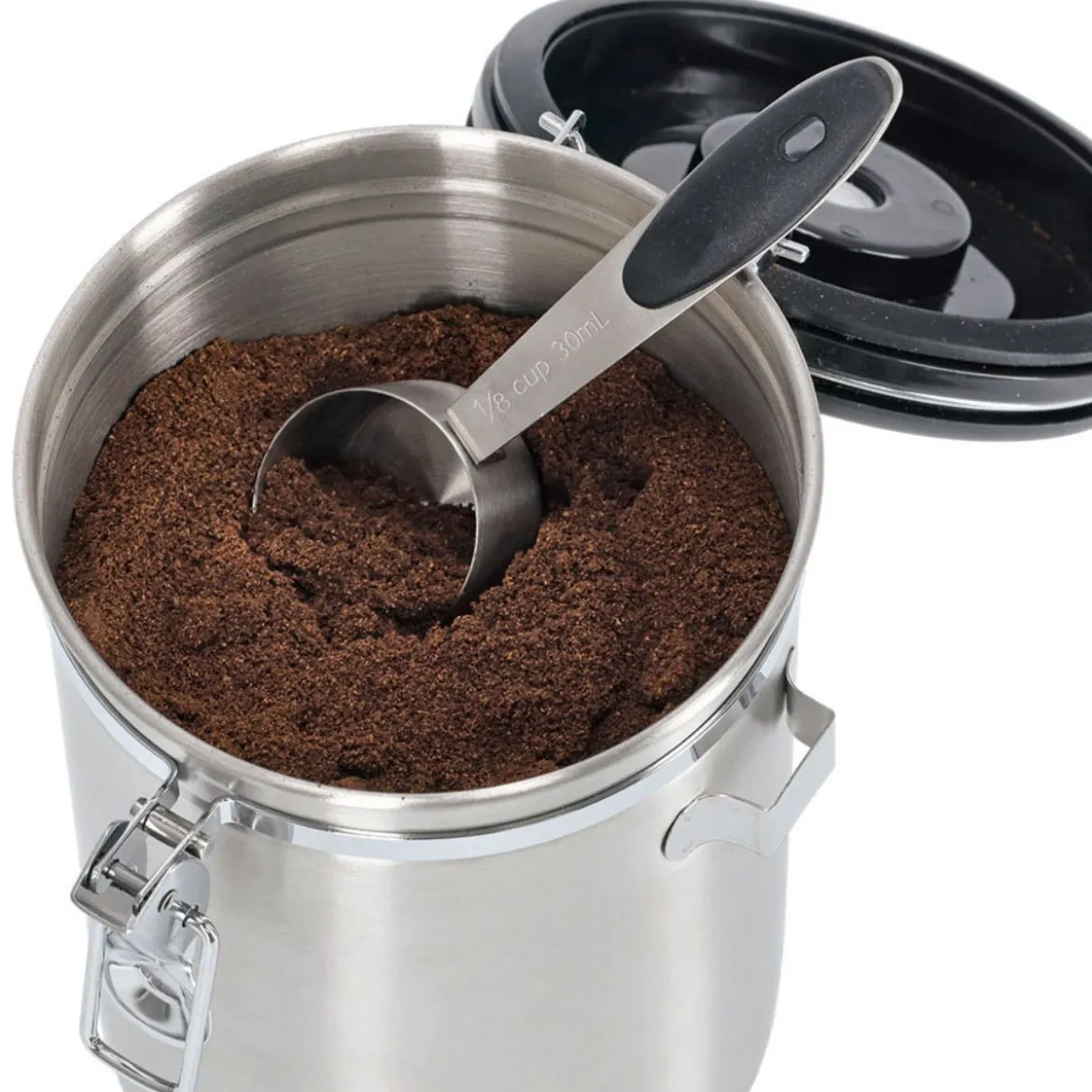 Boîte à café en inox avec cuillère 1,7 litres