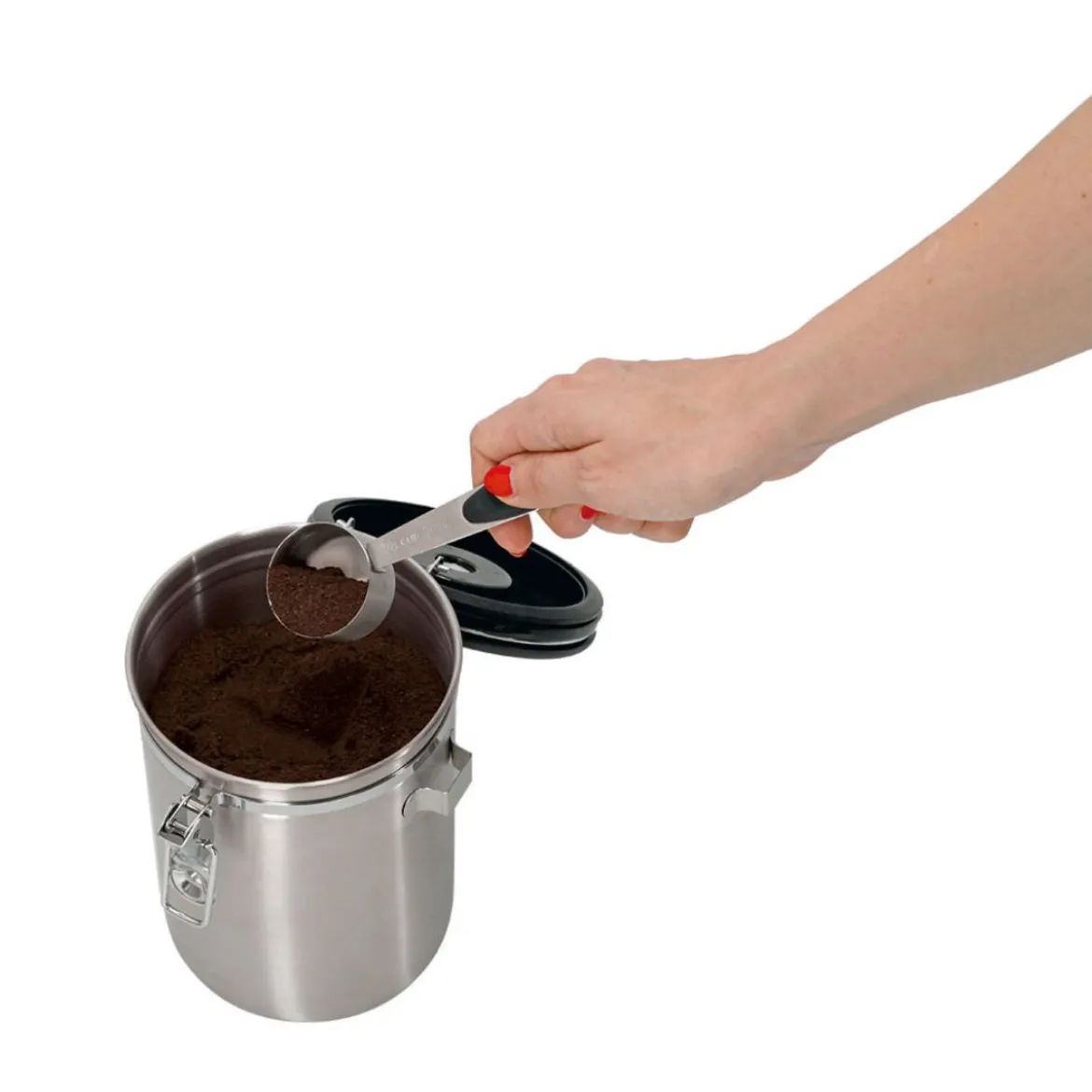 Boîte à café en inox avec cuillère 1,7 litres