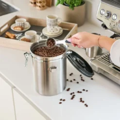 Boîte à café en inox avec cuillère 1,7 litres