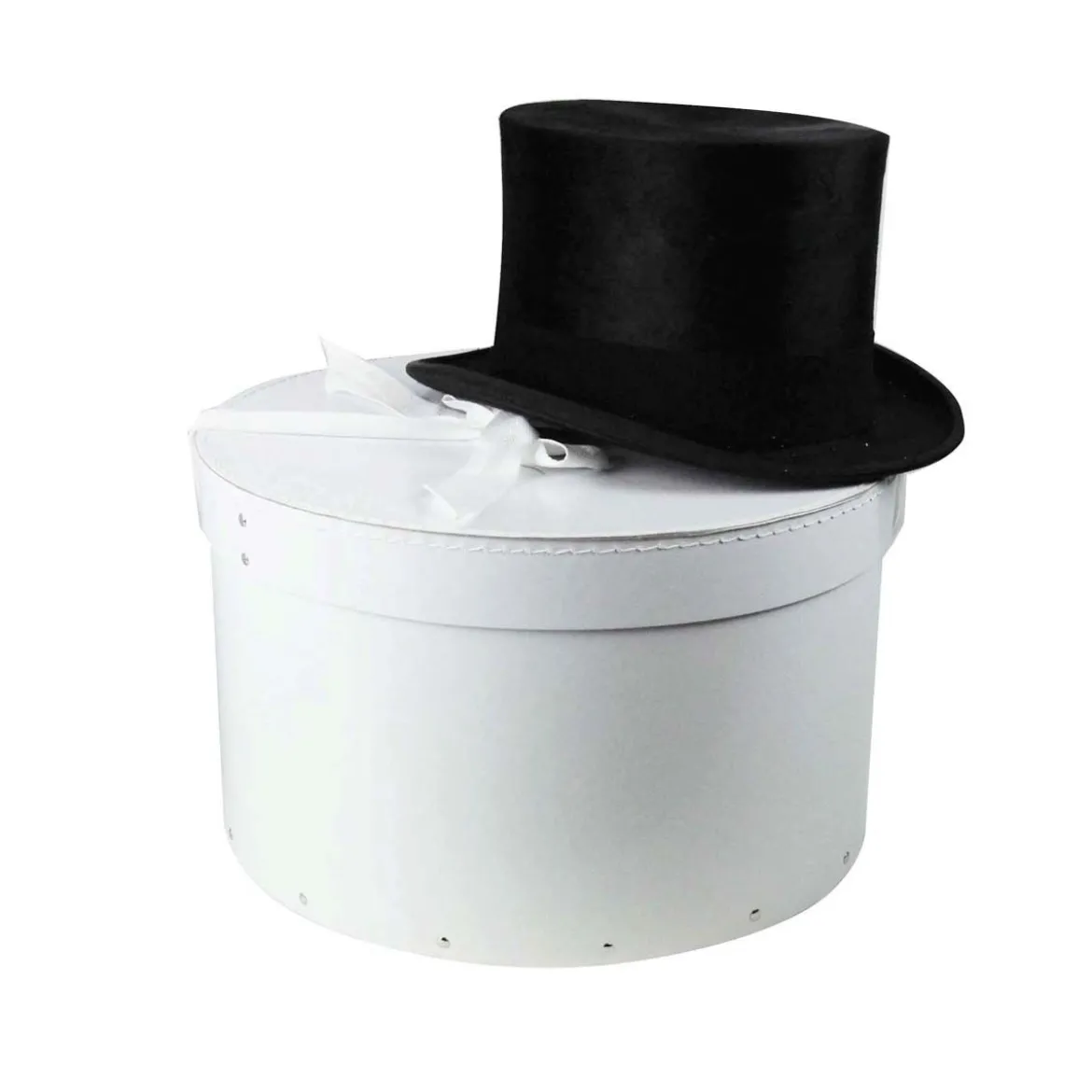 Boîte à chapeaux en carton blanc (M)