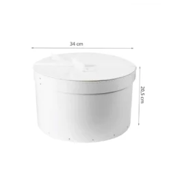 Boîte à chapeaux en carton blanc (M)