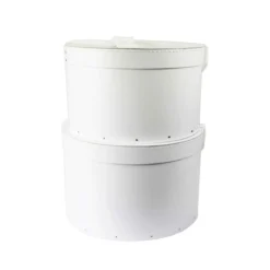 Boîte à chapeaux en carton blanc (M)