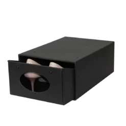 Boîte à chaussures coulissante en carton noir