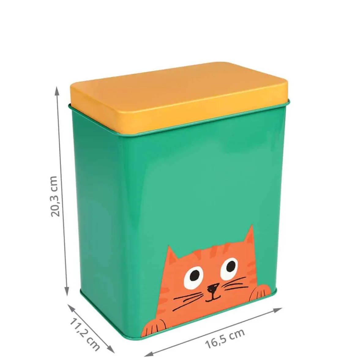 Boîte à croquettes chat métal