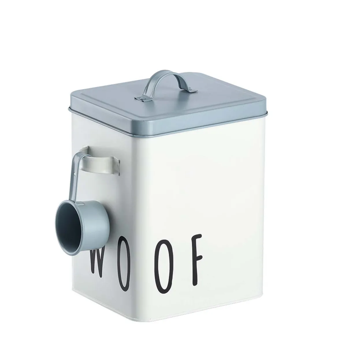 Boîte à croquettes pour chien en métal avec pelle