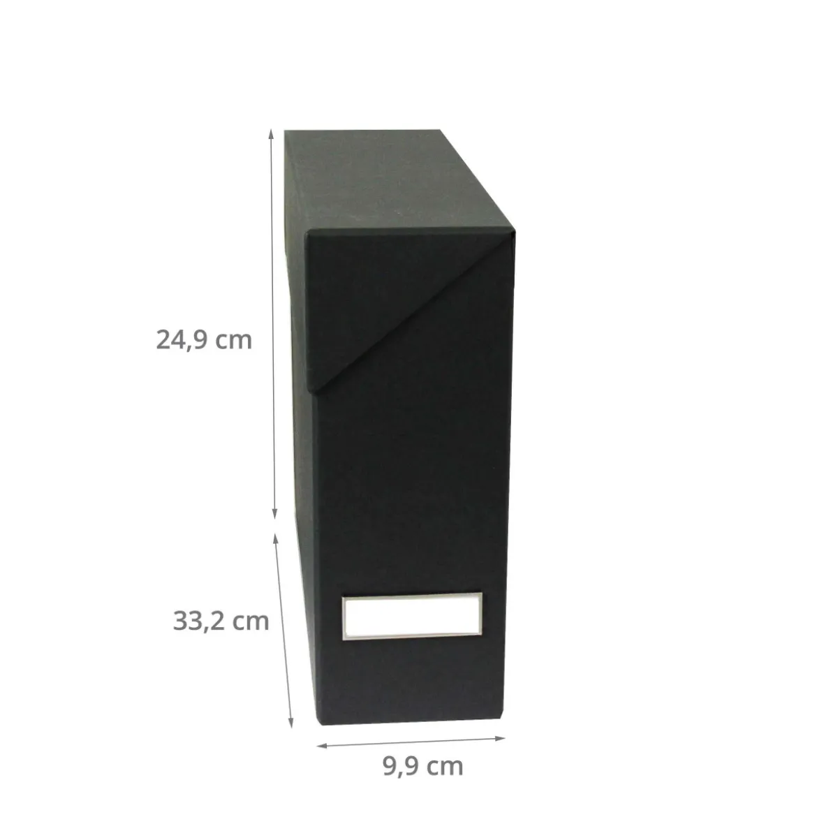 Boîte de classement en carton gris anthracite