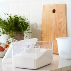 Boîte de rangement alimentaire empilable en plastique 1,65 litres