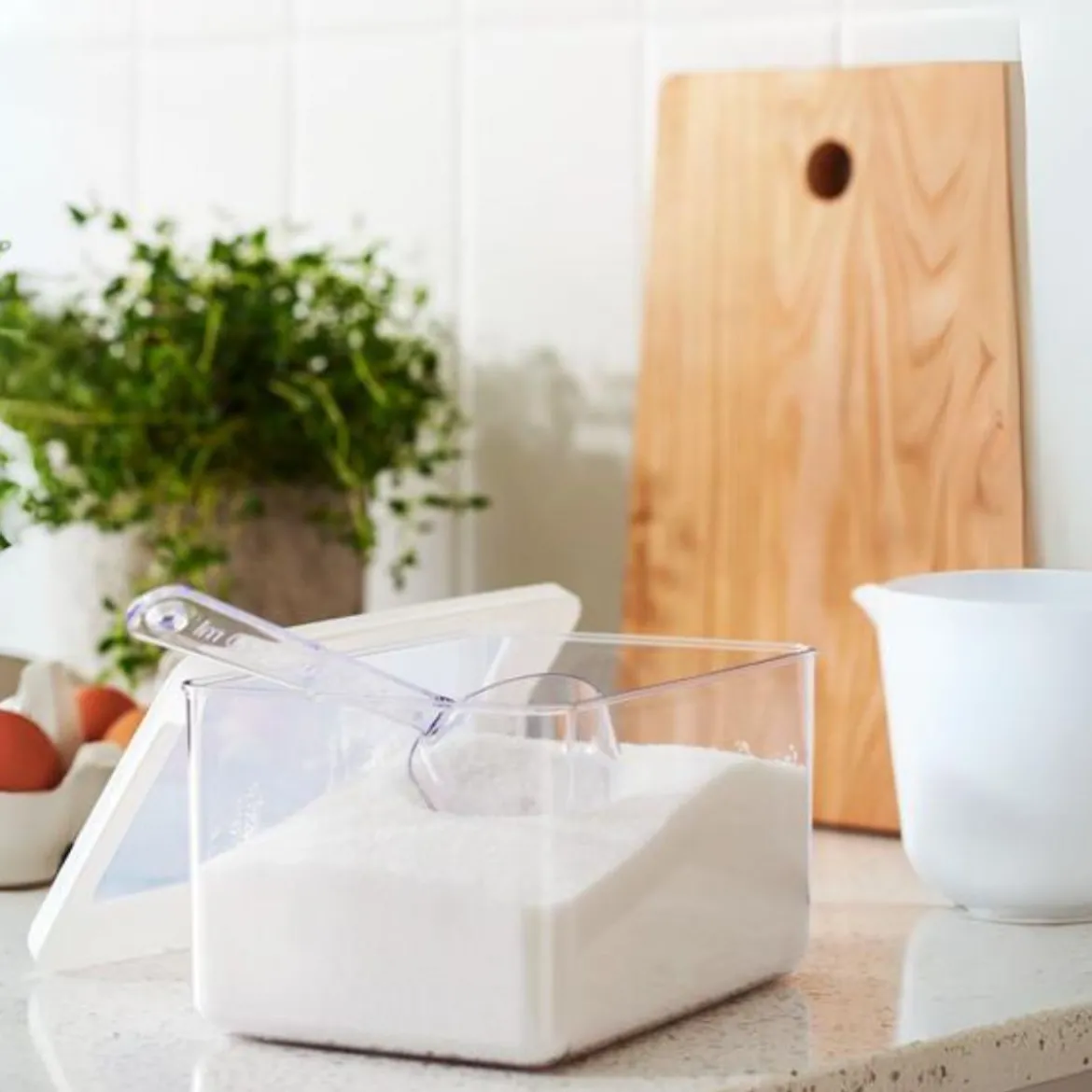 Boîte de rangement alimentaire empilable en plastique 1,65 litres