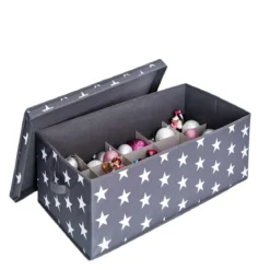 Boîte de rangement à compartiments pour boules de Noël