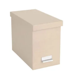Boîte de rangement à dossiers suspendus beige
