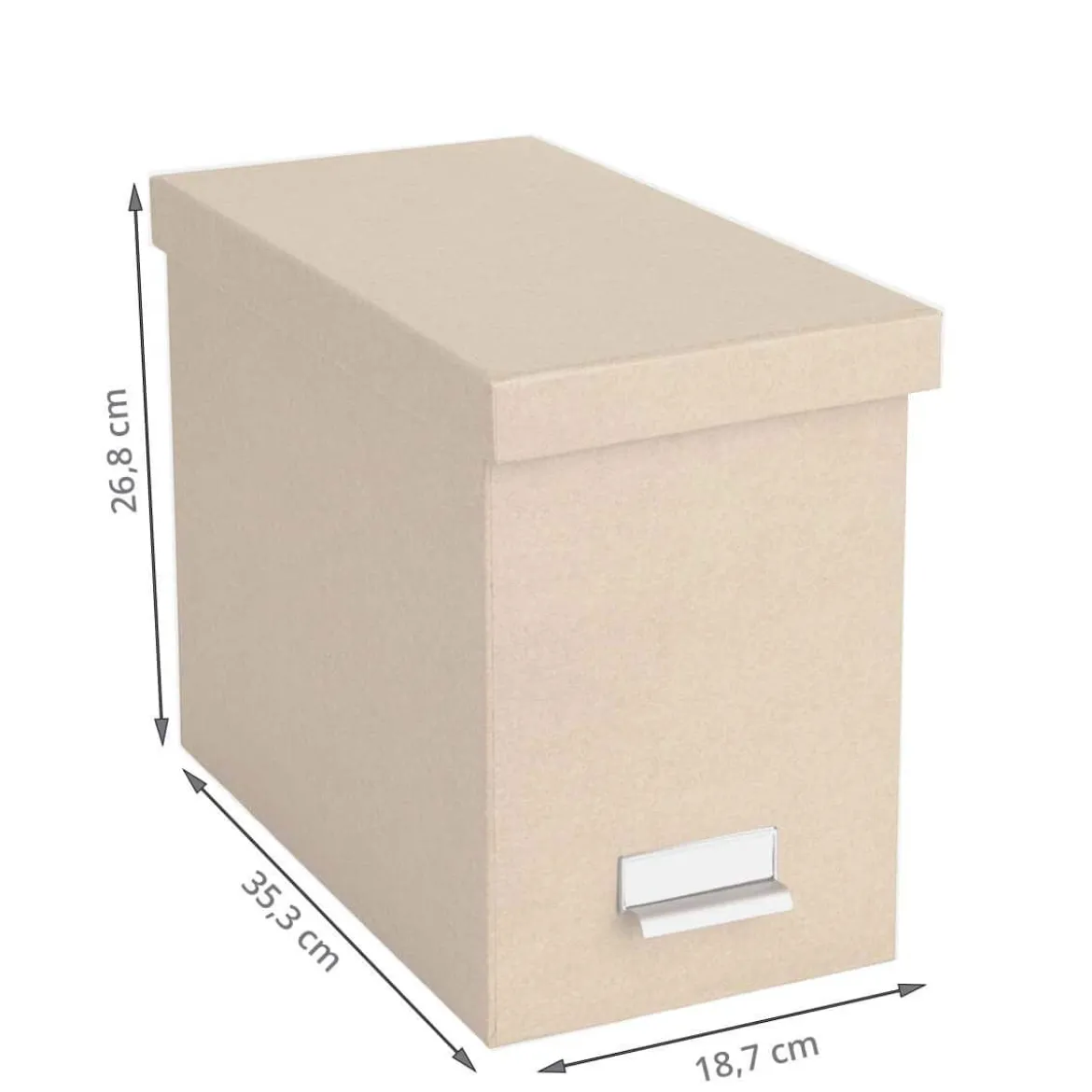Boîte de rangement à dossiers suspendus beige