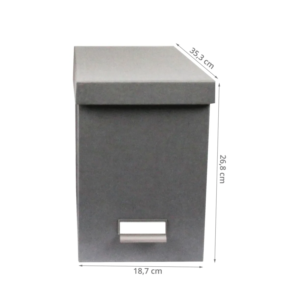 Boîte de rangement à dossiers suspendus gris flanelle