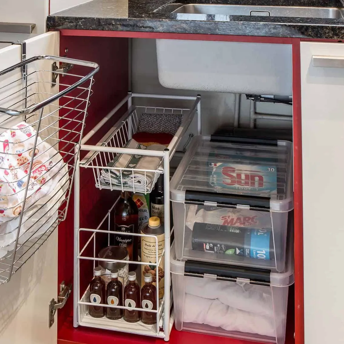 Boîte de rangement en plastique avec couvercle 14 litres