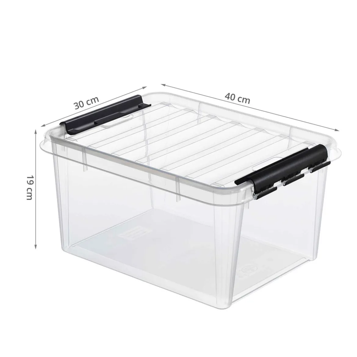 Boîte de rangement en plastique avec couvercle 14 litres