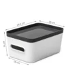 Boîte de rangement en plastique blanc pour cuisine ou salle de bain M