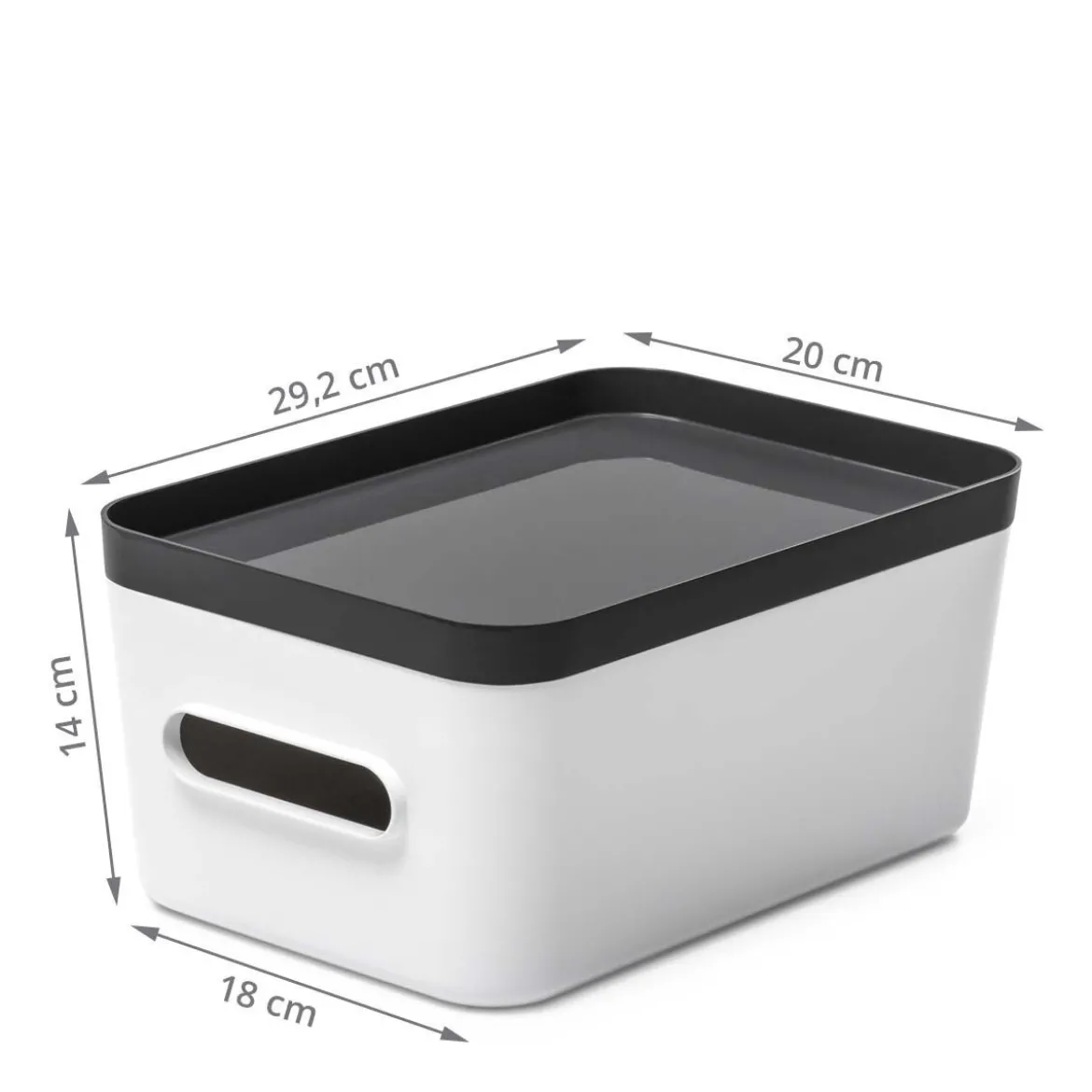 Boîte de rangement en plastique blanc pour cuisine ou salle de bain M