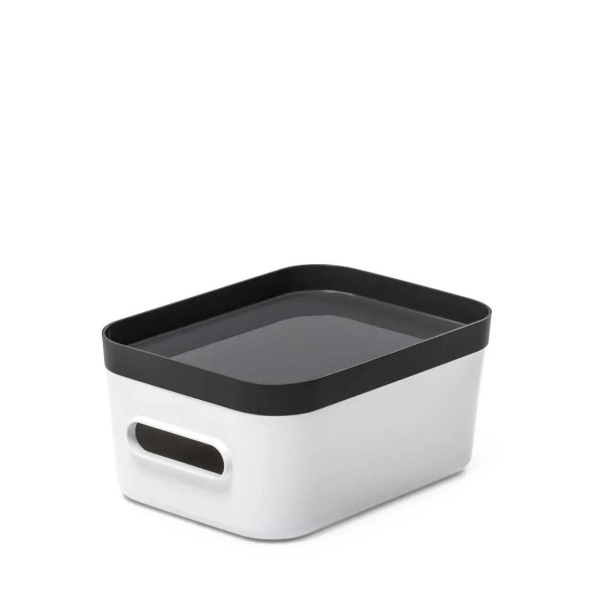 Boîte de rangement en plastique blanc pour cuisine ou salle de bain S
