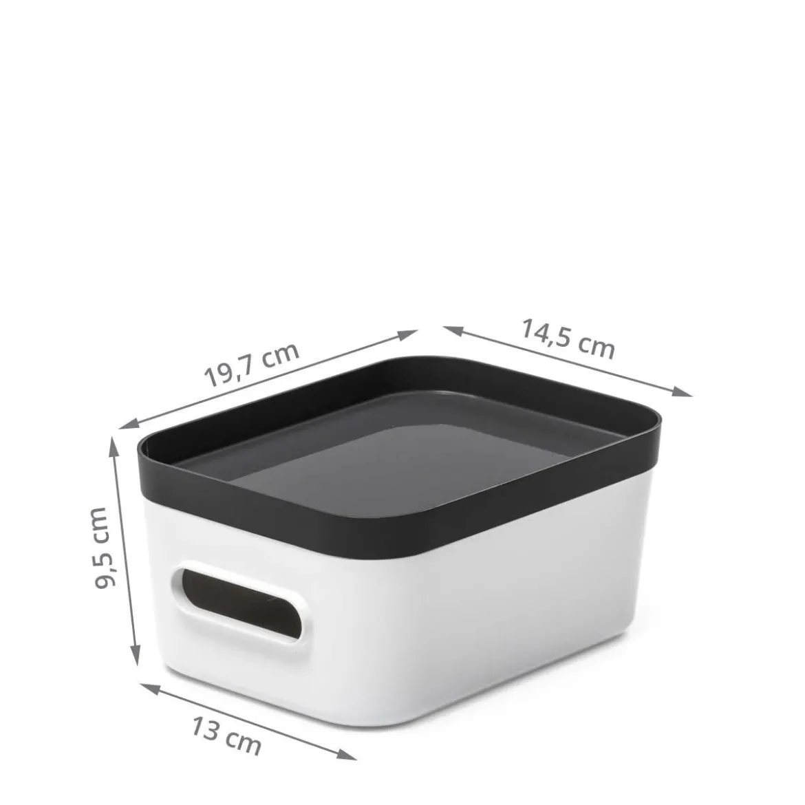 Boîte de rangement en plastique blanc pour cuisine ou salle de bain S