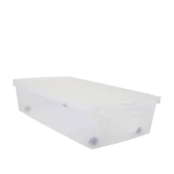 Boîte de rangement sous le lit à roulettes 33 litres