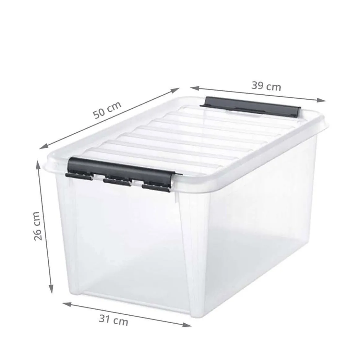 Boîte de rangement transparente 32 litres
