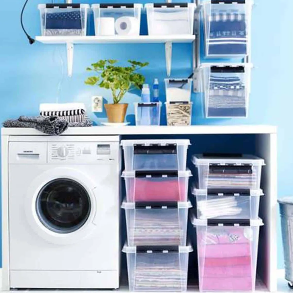 Boîte de rangement transparente 32 litres
