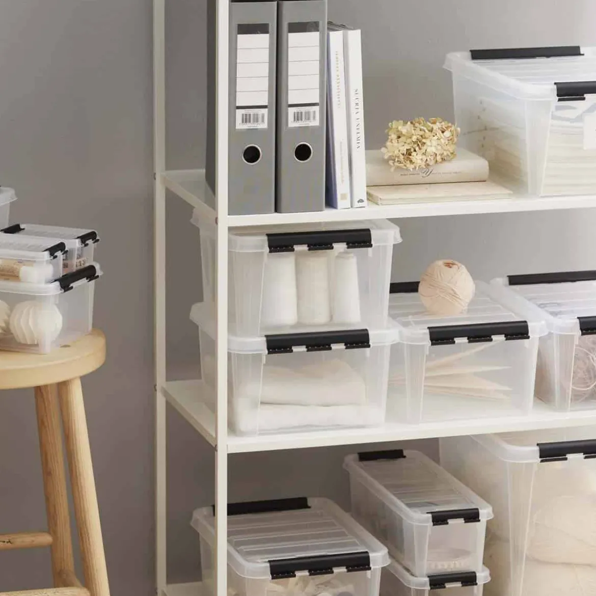 Boîte de rangement transparente 32 litres