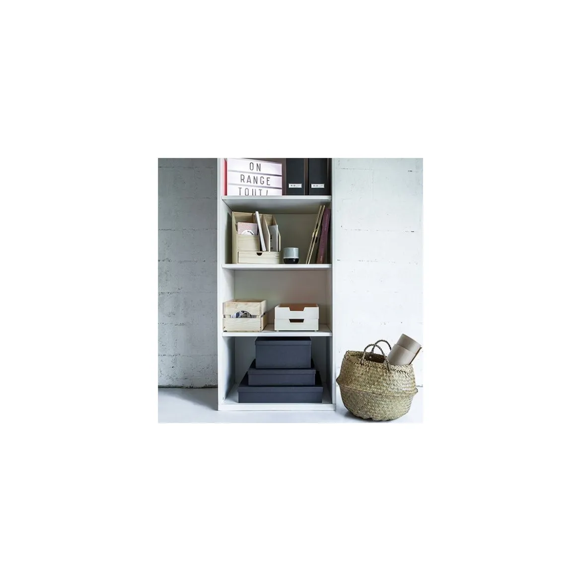 Boîte en carton gris anthracite